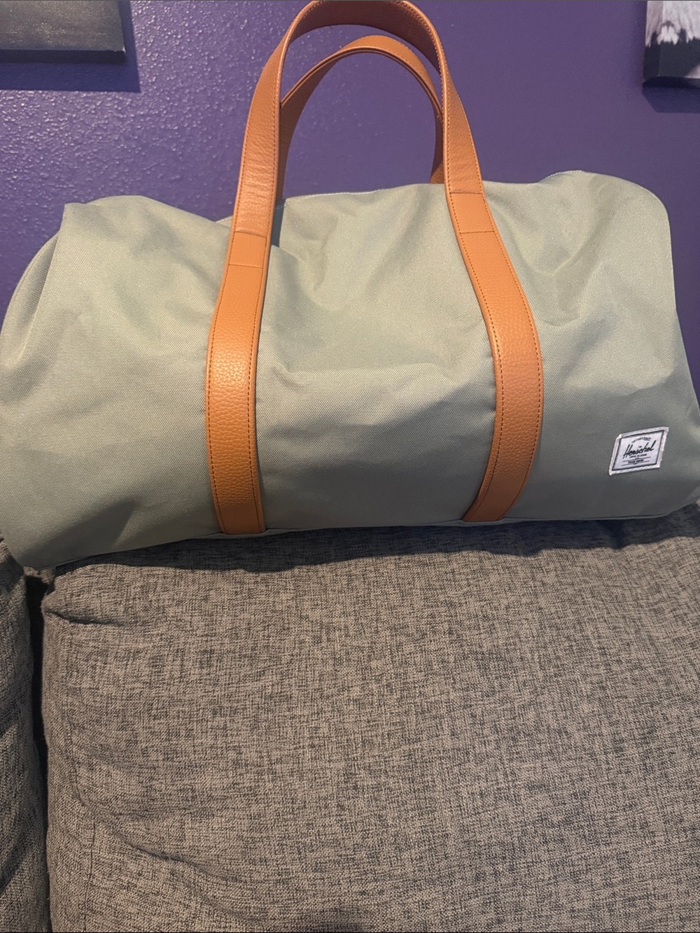 Herschel Supply Company Olive Novel Recycled Nylon Duffle Bag